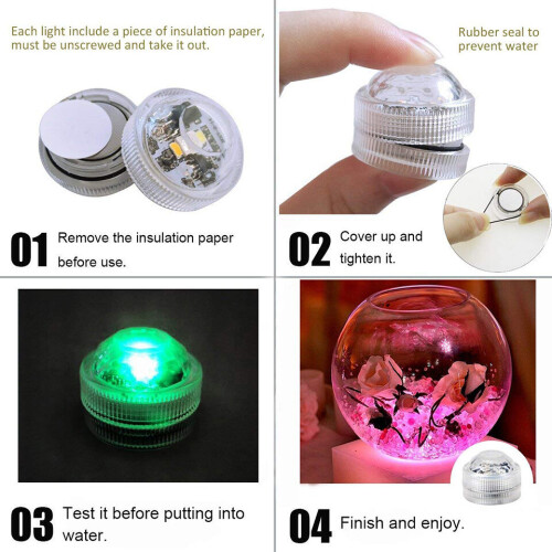 Remote Controlled RGB Submersible Light Battery Operated Underwater Night Lamp 1