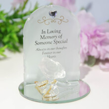 Thoughts Of You Memorial Glass Plaques with Crystal Embellishments - Someone Special