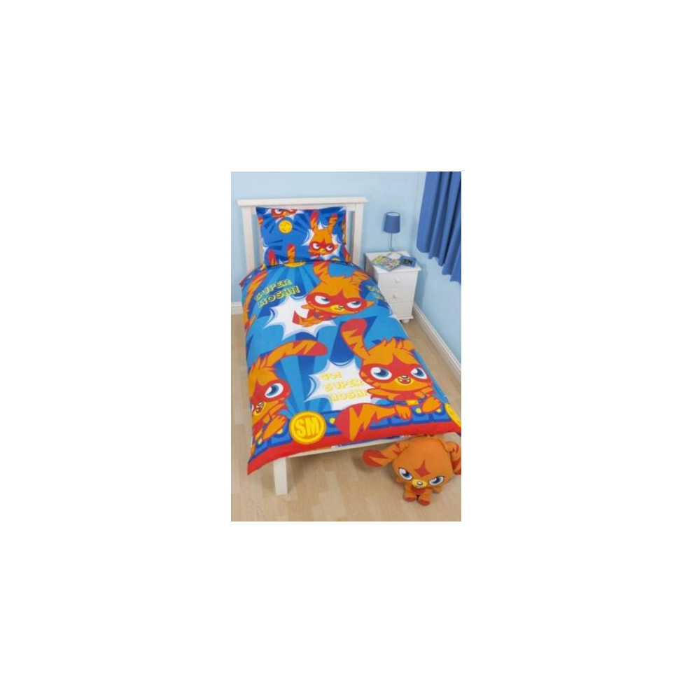 Moshi Monsters Katsuma Duvet Set, Red & Blue Kids Single Bedding Set