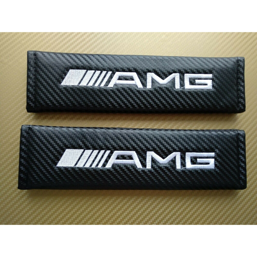 AMG Mercedes Benz AMG Seat Belt Cover Pads x2