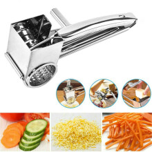 Stainless Steel Rotary Cheese Grater Vegetable Slicer Blades Peeler Cutter Tool