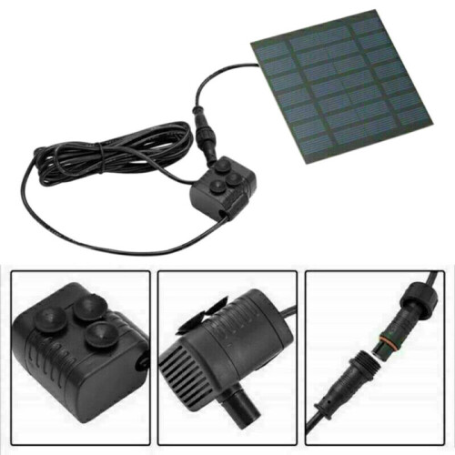 Solar Panel Powered Water Feature Pump Garden Pool Pond Aquarium Fountain 2