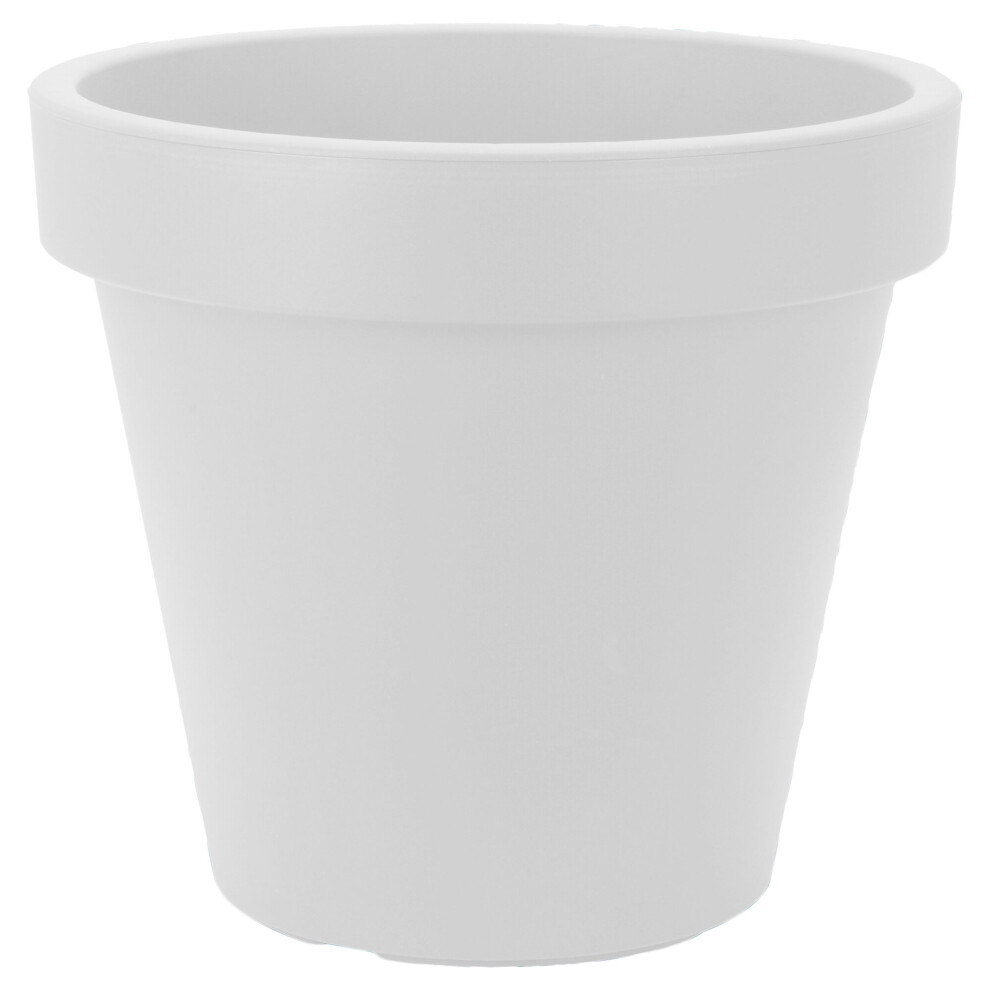 Urbn Living (25Cm, ) Plastic Flower Plant Indoor Outdoor Planter Pots White