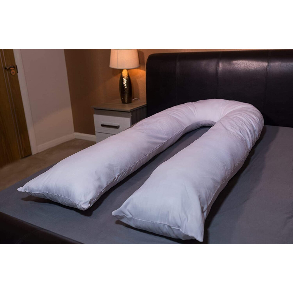 12ft Long U Shaped Full Body Pillow Soft Cuddly- Maternity Hips, Legs, Belly for Pregnancy & Back Support Pillow