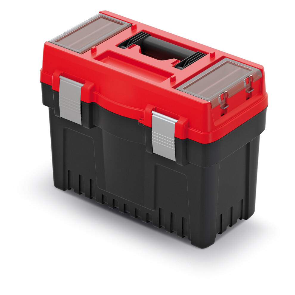 (Small) Plastic Toolbox Storage Lockable Lid Aluminium