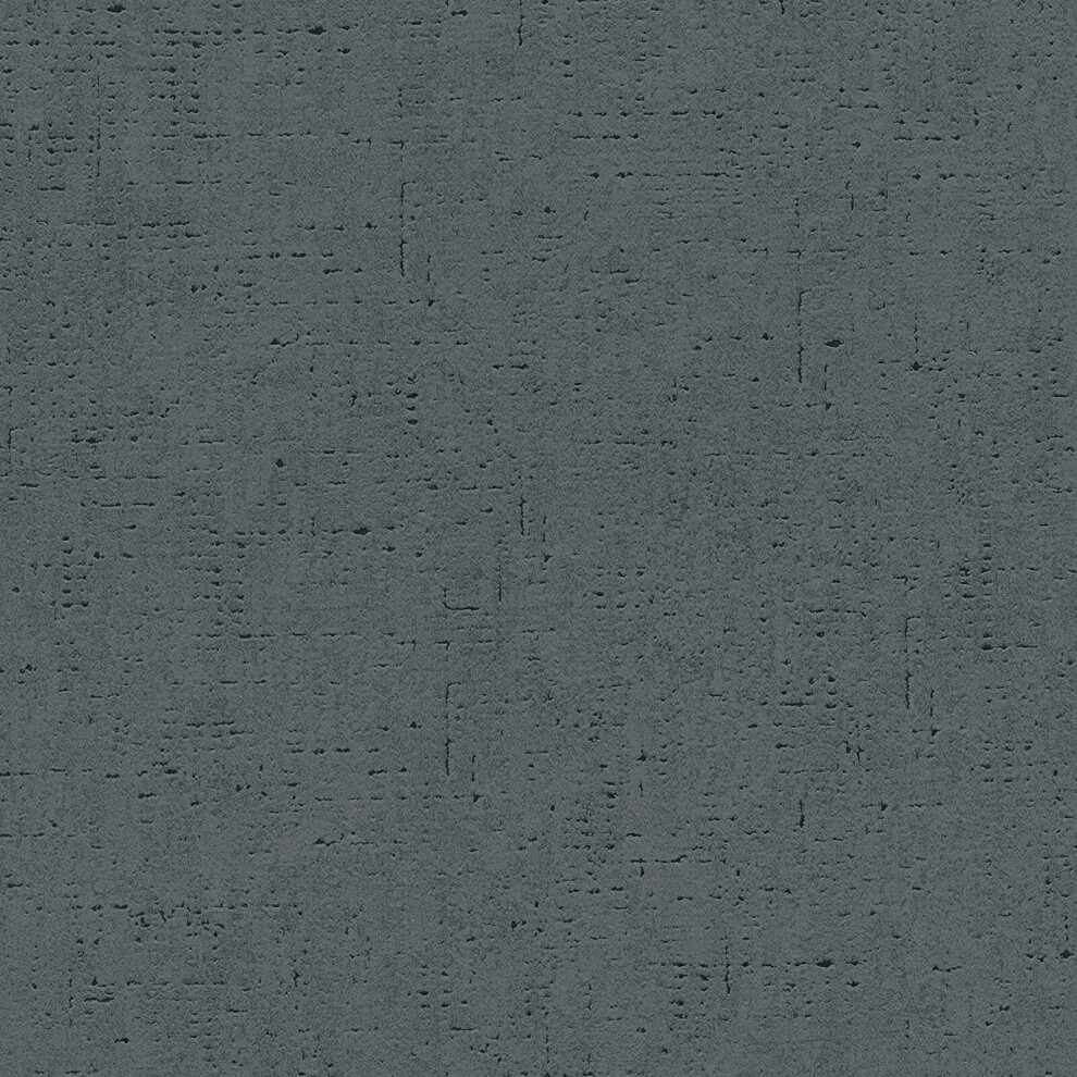 (Charcoal Black Grey 37904-8) AS Creation Plain Concrete Stone Wallpaper 10m Textured Embossed Non Woven Vinyl