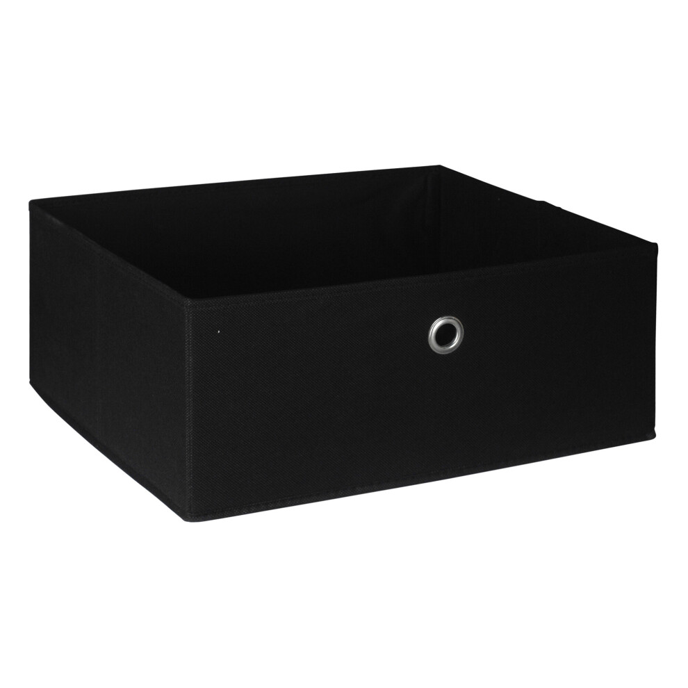 (Black, 1) Collapsible Storage Boxes Non Woven Kids Toys