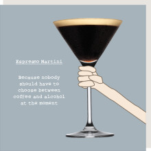 Rosie Made A Thing Choose Between Alcohol & Coffee Card Humour Greeting Cards