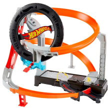 Hot Wheels Hyper Boost Tyre Shop Playset GJL16 – Motorised 1:64 Car Tyre Change, Booster Track & Garage Controls