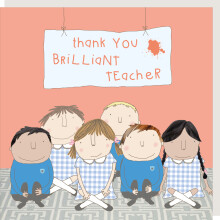 Rosie Made A Thing Thank You Brilliant Teacher Card Humour Greeting Cards