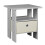 URBN Living (Grey, White) 2 Tier Wooden Table Bedside Nightstand 1 Drawer 1