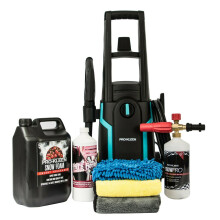 (Cherry Snow Foam 5L, Karcher Snow Foam Lance, Troll's Breath 1L & Microfibre Kit) Pressure Washer 1.6kW Car & Patio Cleaning Kits