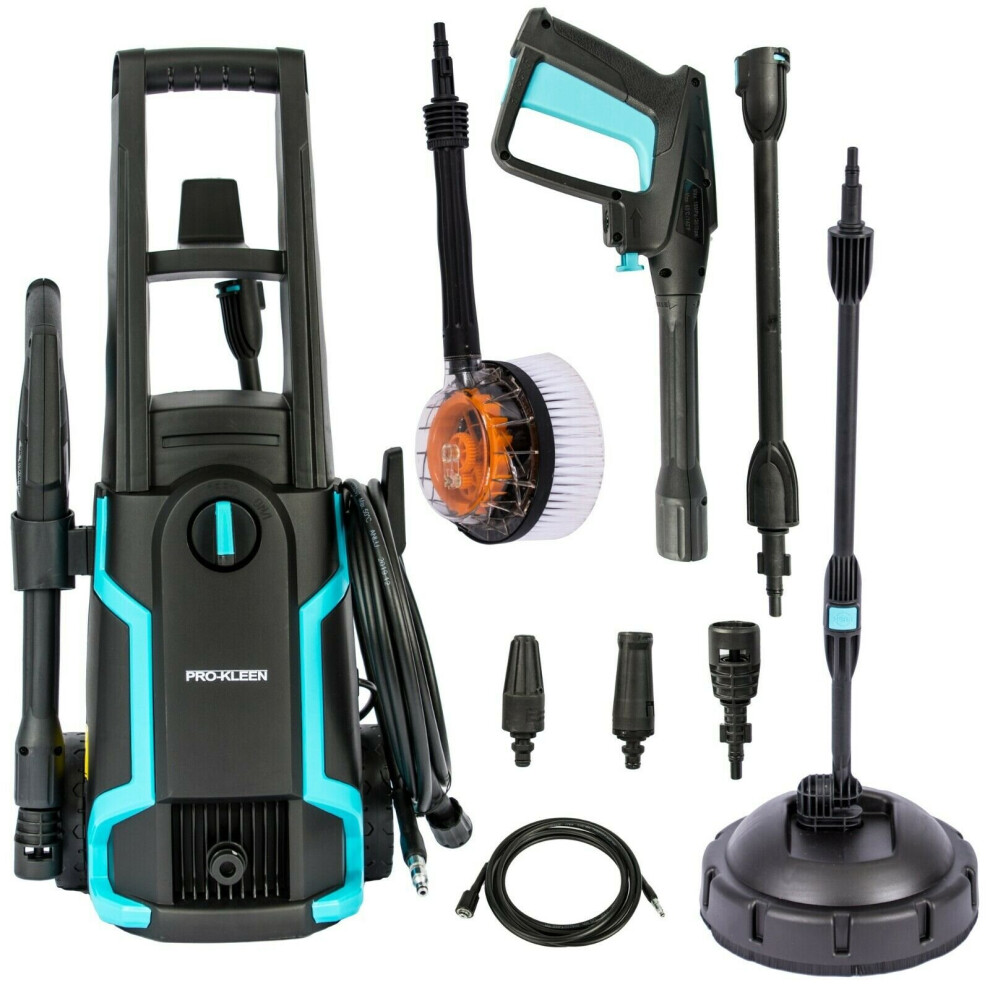 (Rotary Brush & Patio Cleaning Brush Attachment) Pressure Washer 1.6kW Car & Patio Cleaning Kits