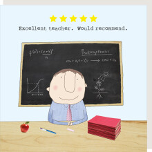 Rosie Made A Thing Five Star Teacher Boy Card Humour Greeting Cards