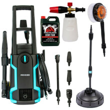 (Cherry Snow Foam 5L, Karcher Snow Foam Lance, Rotary Brush & Patio Cleaning Brush Attachment ) Pressure Washer 1.6kW Car & Patio Cleaning Kits
