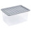 URBN Living (50 Litre, Silver) Storage Boxes Stackable Container Lightweight 1