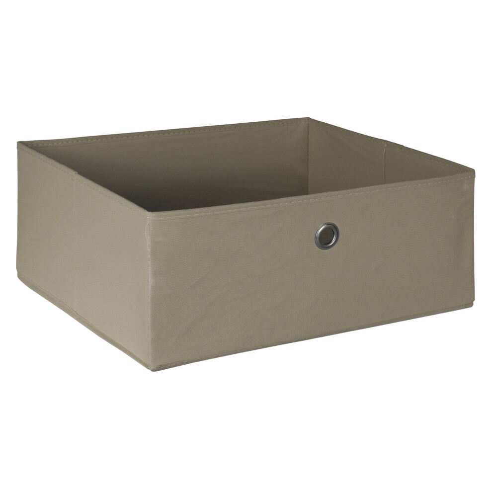 (Beige , 2) Collapsible Storage Boxes Non Woven Kids Toys