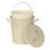 (Light Greay) Metal Compost Caddy - Recycling Food Waste Bin 3
