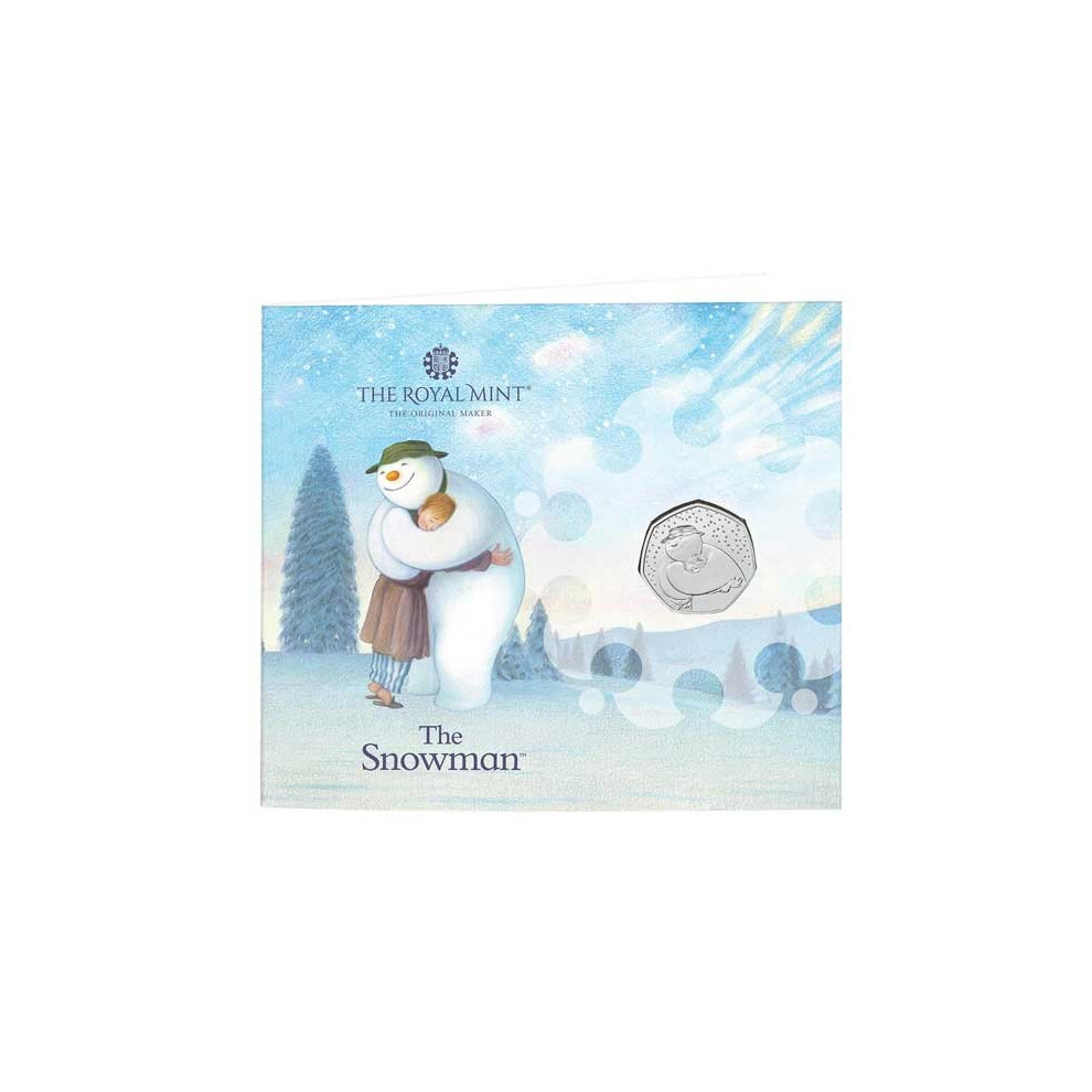 The Snowman 2020 UK 50p Brilliant Uncirculated Coin Greetings Card