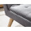 Milan Dark Grey Fabric Window Button Seat Bench with Solid Wooden Legs 4