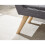 Milan Dark Grey Fabric Window Button Seat Bench with Solid Wooden Legs 3