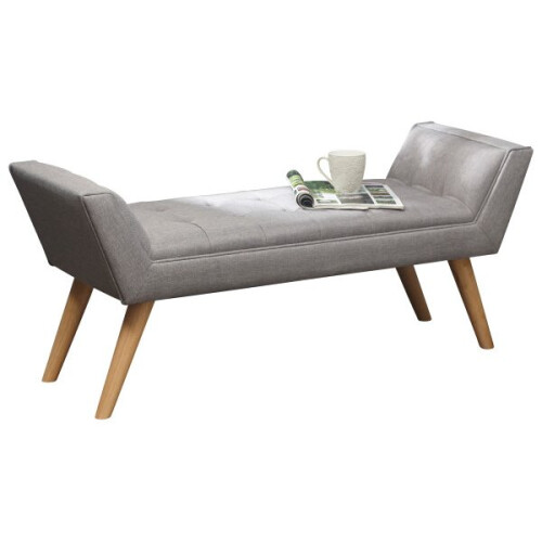 Milan Upholstered Bench / Window Seat in Grey
