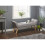 Milan Upholstered Bench / Window Seat in Grey 4