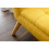 Milan Mustard Fabric Window Button Seat Bench with Solid Wooden Legs 3