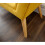 Milan Mustard Fabric Window Button Seat Bench with Solid Wooden Legs 5