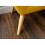 Milan Mustard Fabric Window Button Seat Bench with Solid Wooden Legs 4