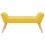 Milan Mustard Fabric Window Button Seat Bench with Solid Wooden Legs 2