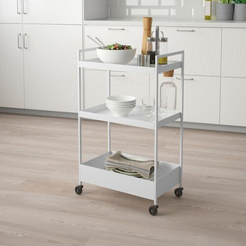 NISSAFORS Trolley, white 50.5x30x83 cm 1