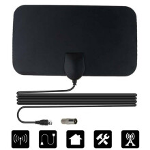 50 Miles Digital HDTV TV Antenna Indoor Aerial HD Freeview Signal Thin 1080P