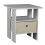 URBN Living (Grey, Beige ) 2 Tier Wooden Table Bedside Nightstand 1 Drawer 1