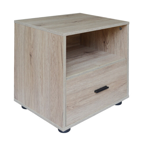 URBN Living (1, Oak) 1 Or 2 Drawer Wooden Bedside Table Storage