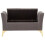 Pettine Chic Soft Touch Fabric Ottoman Storage Bench - Grey 2