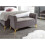 Pettine Chic Soft Touch Fabric Ottoman Storage Bench - Grey 6
