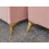 Pettine Chic Soft Touch Fabric Ottoman Storage Bench - Blush Pink 4