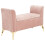 Pettine Chic Soft Touch Fabric Ottoman Storage Bench - Blush Pink 1
