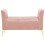 Pettine Chic Soft Touch Fabric Ottoman Storage Bench - Blush Pink 2