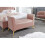 Pettine Chic Soft Touch Fabric Ottoman Storage Bench - Blush Pink 6