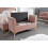Pettine Chic Soft Touch Fabric Ottoman Storage Bench - Blush Pink 5