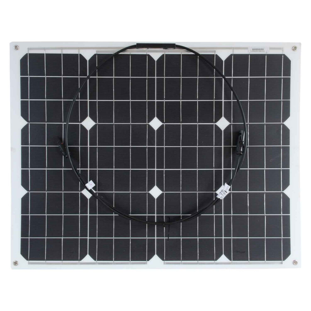 (50W White, Solar Panel Only) 30/50/100W Flexible Solar Panel Pv Photo-Voltaic Boat Marine Caravan Home Flexi 708747941296