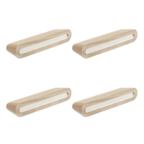 (4, 2 Tone Wooden Handle) Plastic Metal Wooden Door Knobs Handles Cupboard