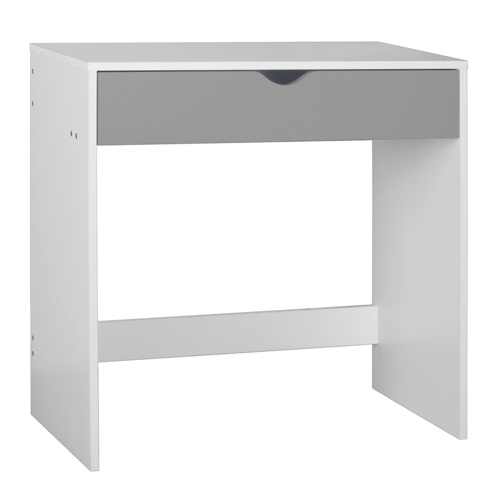 (White Table & Grey Drawers) 1 Drawer Dressing Table Bedroom Furniture Office