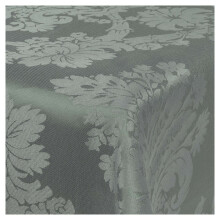 (Light Grey , 180cm X 130cm) Damask Floral Jacquard Rectangle Oblong Table Cloth