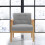 Living And Home Modern Fabric Upholstered Accent Armchair Solid Wood 2