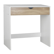 (White Table & Oak Drawers) 1 Drawer Dressing Table Bedroom Furniture Office