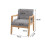 Living And Home Modern Fabric Upholstered Accent Armchair Solid Wood 4