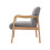 Living And Home Modern Fabric Upholstered Accent Armchair Solid Wood 6